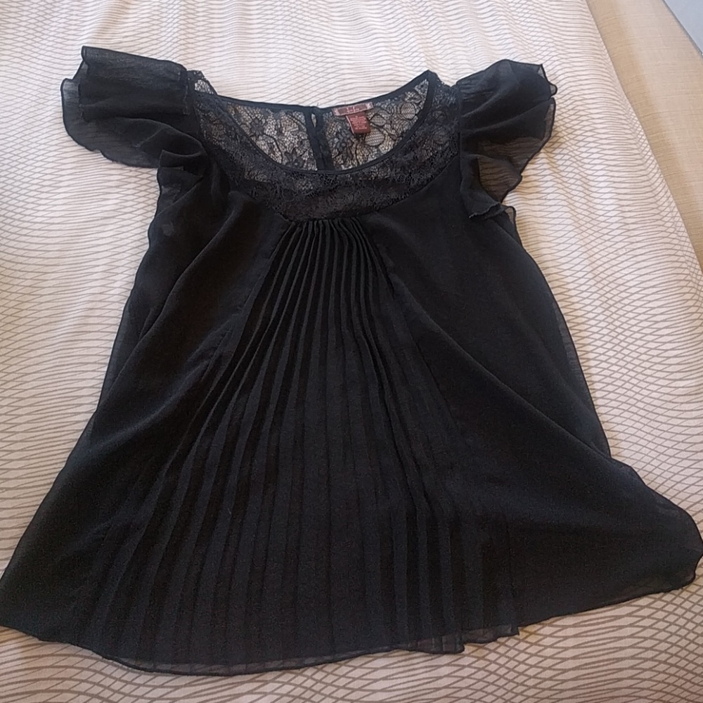 Sheer black top